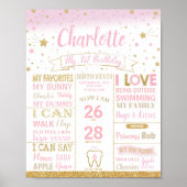 Twinkleスターズファースト誕生日マイルストーン誕生統計 ポスター (正面)