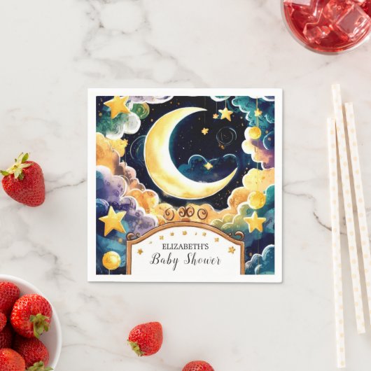 Twinkleスターボーホシアルベビーシャワー スタンダードカクテルナプキン (インサイチュ)