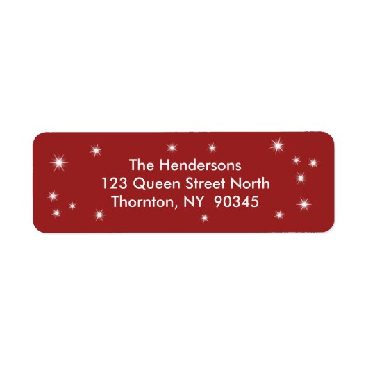 Twinkleライト差出人住所ラベル ラベル (正面)