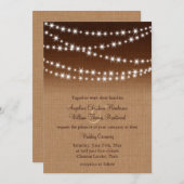 Twinkleライト結婚式招待状オンシェードバーラップ 招待状 (正面/裏面)