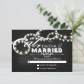 Twinkleライ食べト、飲み物とRSVPカー結婚したド 出欠カード (スタンド正面)