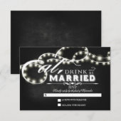 Twinkleライ食べト、飲み物とRSVPカー結婚したド 出欠カード (正面/裏面)