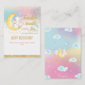 Twinkleリトルスターエレファントガールギフトレジストリ エンクロージャーカード (正面/裏面)