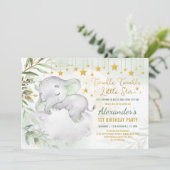 Twinkleリトルスターエレファントワイルドワン誕生日 招待状 (スタンド正面)