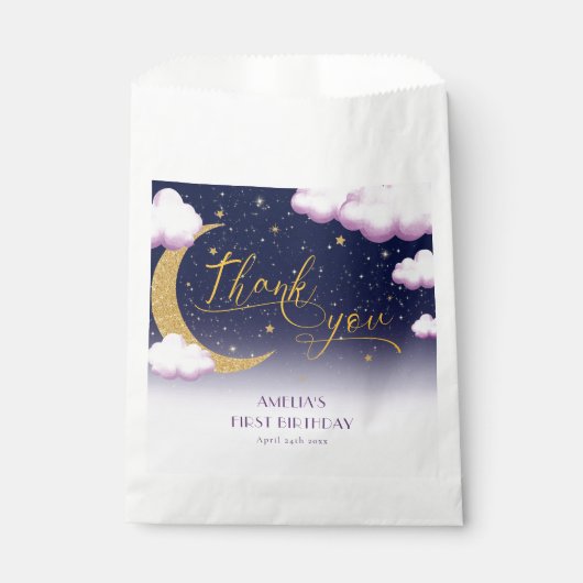 Twinkleリトルスターガールファースト誕生日ありがとう フェイバーバッグ (正面)