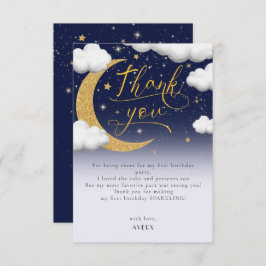Twinkleリトルスターファースト誕生日ありがとう サンキューカード