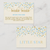 Twinkleリトルスターブルー金ゴールドブックリクエストカード エンクロージャーカード (正面/裏面)