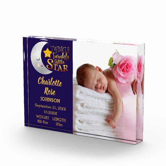 Twinkleリトルスター誕生発表ベビー フォトブロック (右)