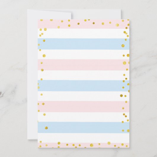 Twinkle女の子または男の子のジェンダーが招待を明らかにする 招待状 (裏面)