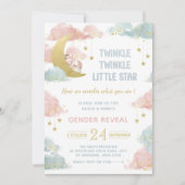 Twinkle小さなスターベビージェンダーがパーティーを明かす 招待状 (正面)