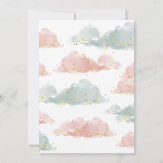 Twinkle小さなスターベビージェンダーがパーティーを明かす 招待状 (裏面)