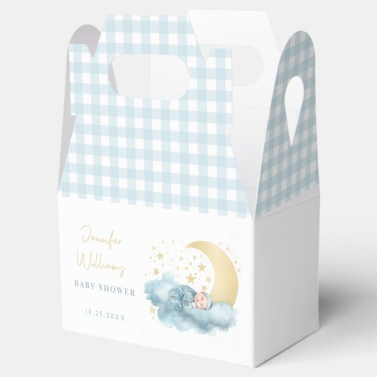 Twinkle小さなスター金ゴールド男の赤ちゃんシャワーお気に入りボックス フェイバーボックス (オープン)