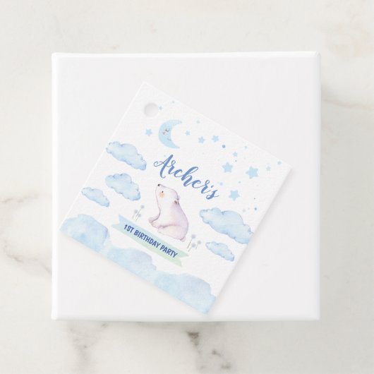 Twinkle小さな星のラベル、1歳の誕生日 フェイバータグ (インサイチュ)