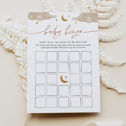 Twinkle小さな星の赤ちゃんシャワービンゴゲーム 招待状