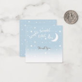 Twinkle小さな星の青ありがとうノートカード ノートカード (正面/裏面インサイチュ)