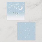 Twinkle小さな星の青ありがとうノートカード ノートカード (正面/裏面)