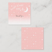 Twinkle小さな星コーラルピンクありがとうノートカード ノートカード (正面/裏面)