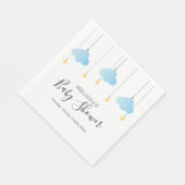 Twinkle小さな星ブルーボーイベビーシャワー スタンダードランチョンナプキン (角)