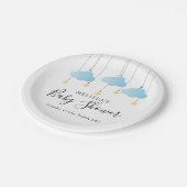 Twinkle小さな星ブルーボーイベビーシャワー ペーパープレート (アングル)