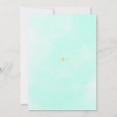 Twinkle散水小さな星ニュートラルベビーシャワー 招待状 (裏面)