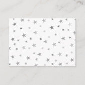 Twinkle赤ちゃんシャワー予約リクエスト、銀星 エンクロージャーカード (裏面)