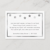 Twinkle赤ちゃんシャワー予約リクエスト、銀星 エンクロージャーカード (正面)