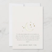 Twinkle金ゴールド星月写真誕生のお知らせ サンキューカード (裏面)