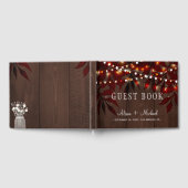 Twinkle Lightsの結婚素朴な秋ゲストブック ゲストブック (全面)