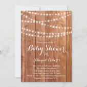 Twinkle Lightsベビーシャワー招待状- oak 招待状 (正面)