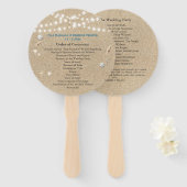 Twinkle Lights目的地ウェディングプログラムファン ハンドファン (正面&裏面)