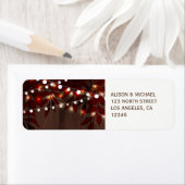 Twinkle lights素朴な秋バームウッド結婚式rsvp ラベル (インサイチュ)