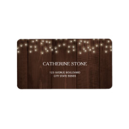 Twinkle Lights素朴な秋納屋結婚の木 ラベル