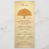 Twinkle Lights Autumn Treeメニュ素朴ーカード メニュー (正面)