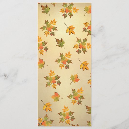 Twinkle Lights Autumn Treeメニュ素朴ーカード メニュー (裏面)