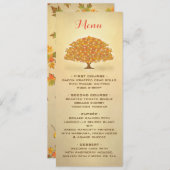 Twinkle Lights Autumn Treeメニュ素朴ーカード メニュー (正面/裏面)