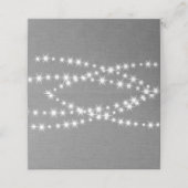 Twinkle Lights on Gray Burlap折り畳み座席表 プレイスカード (外部開封)