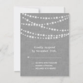 Twinkle Lights on Gray Burlap RSVP (裏面)