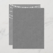 Twinkle Lights on Gray Burlap RSVP (正面/裏面)