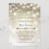 Twinkle Lights Outdoor 結婚's 招待状 (正面/裏面)