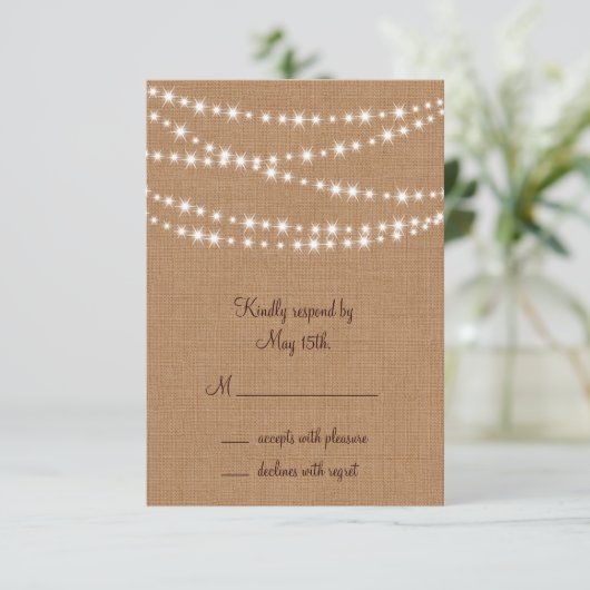 Twinkle Lights RSVP on Burlap (スタンド正面)
