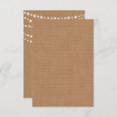 Twinkle Lights RSVP on Burlap (正面/裏面)