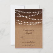 Twinkle Lights RSVP on Shaded Burlap (正面)