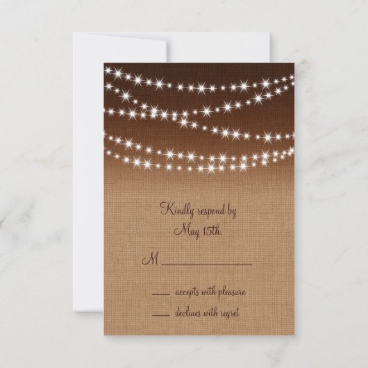 Twinkle Lights RSVP on Shaded Burlap (裏面)