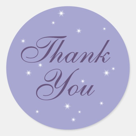 Twinkle Lights Thank You Sticker ラウンドシール (正面)
