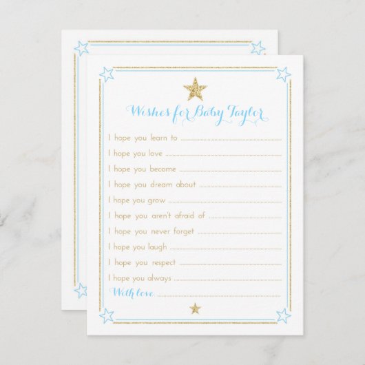 Twinkle Little Starが赤ちゃんブルーを金ゴールド (正面/裏面)