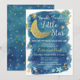 Twinkle Little Starのジェンダー·リビール 招待状