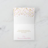 Twinkle Little Starサンキューピンク金ゴールド サンキューカード (内部)