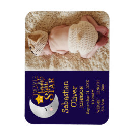 Twinkle Little Starプリント写真誕生のお知らせ マグネット