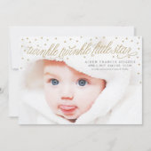 Twinkle Little Starベビー写真誕生のお知らせ 案内状 (正面)