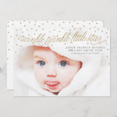 Twinkle Little Starベビー写真誕生のお知らせ 案内状 (正面/裏面)